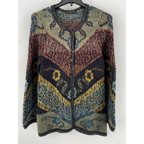 Peruvian Connection Sweaters - Peruvian Connection Sweater Womens Large Cardigan‎ Fall Baby Alpaca Cozy Soft
